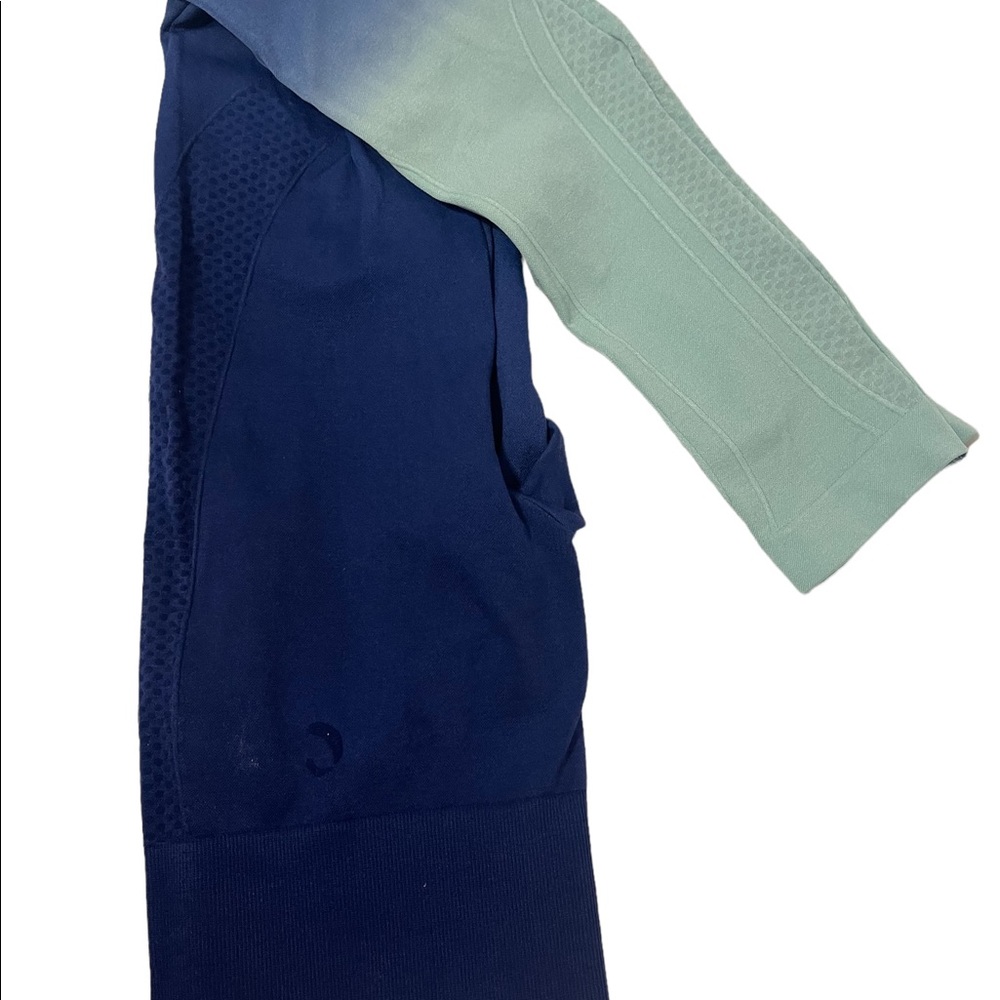Yoga Pants, Blue Color Block, Size Medium - Picture 2 of 6